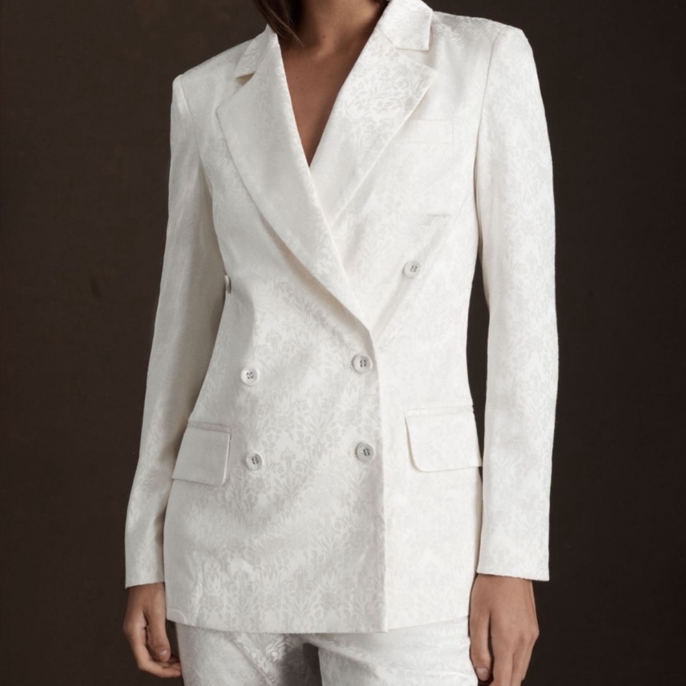 V. Chapman The Charles Floral Brocade Bridal Blazer Size XXL NWT